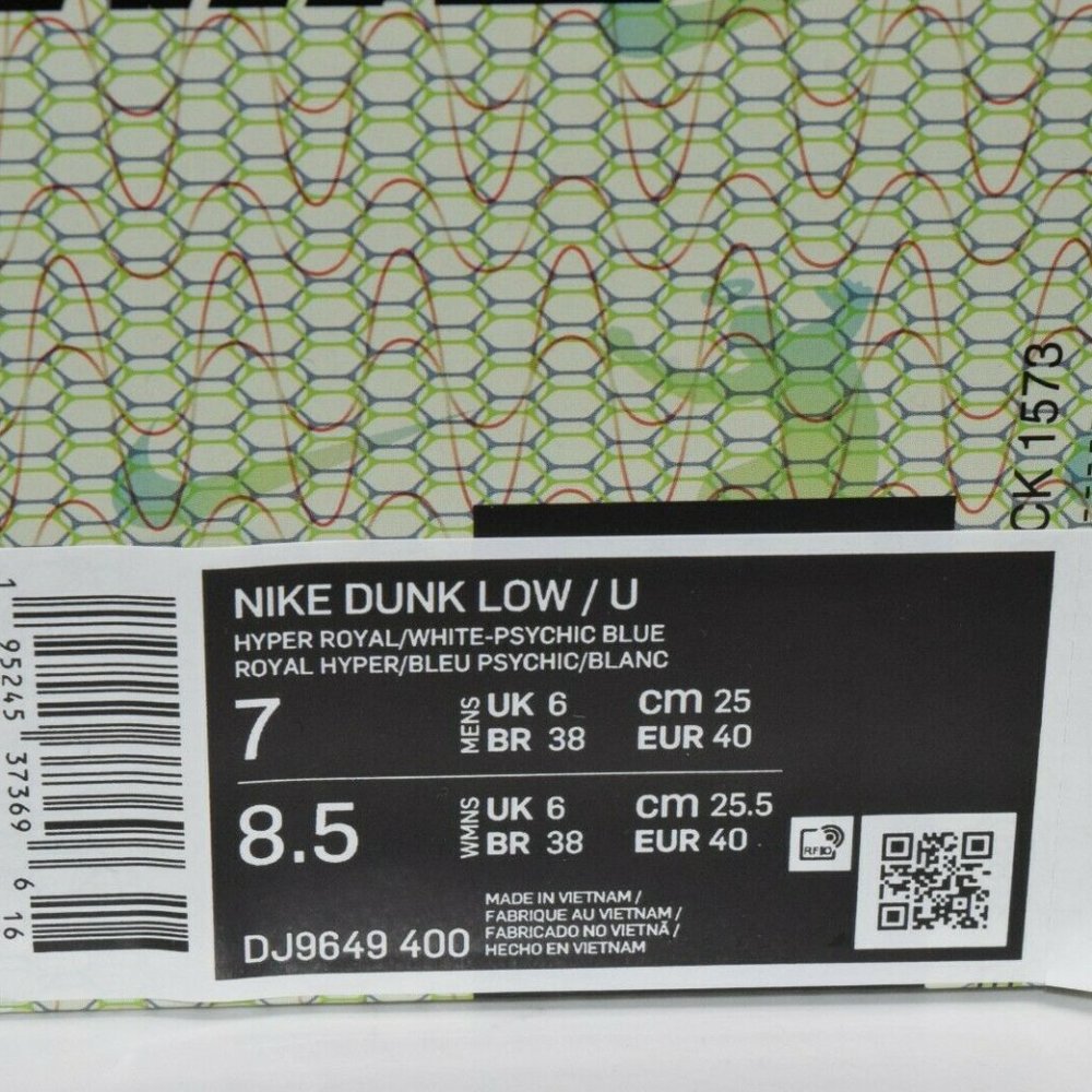 Nike Dunk Low x Union Passport Pack Argon Size 7 DJ9649-400 - Picture 7 of 10